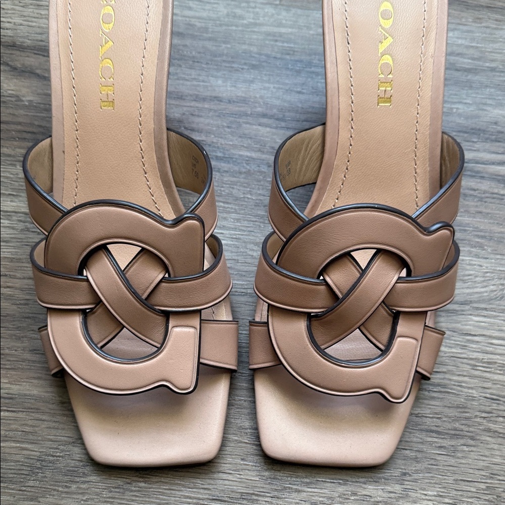 COACH TILLIE LEATHER SANDAL - Picture 6 of 7